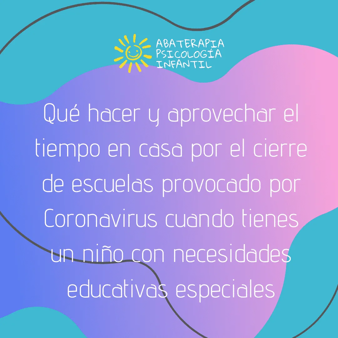 Niños y niñas con necesidades educativas especiales en casa