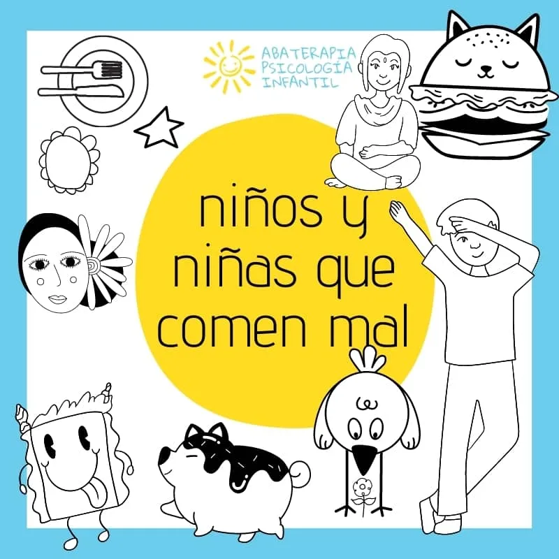 Niños y niñas que comen mal